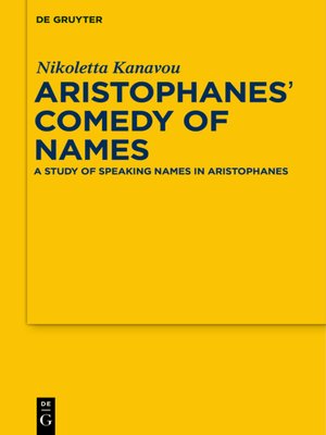 cover image of Aristophanes' Comedy of Names